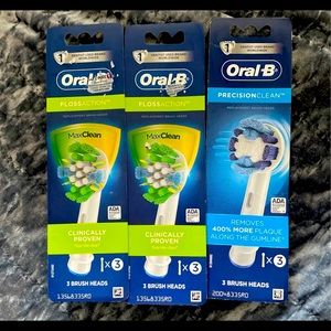 Oral-B electronic toothbrush heads 9 heads total! Three packages in all!